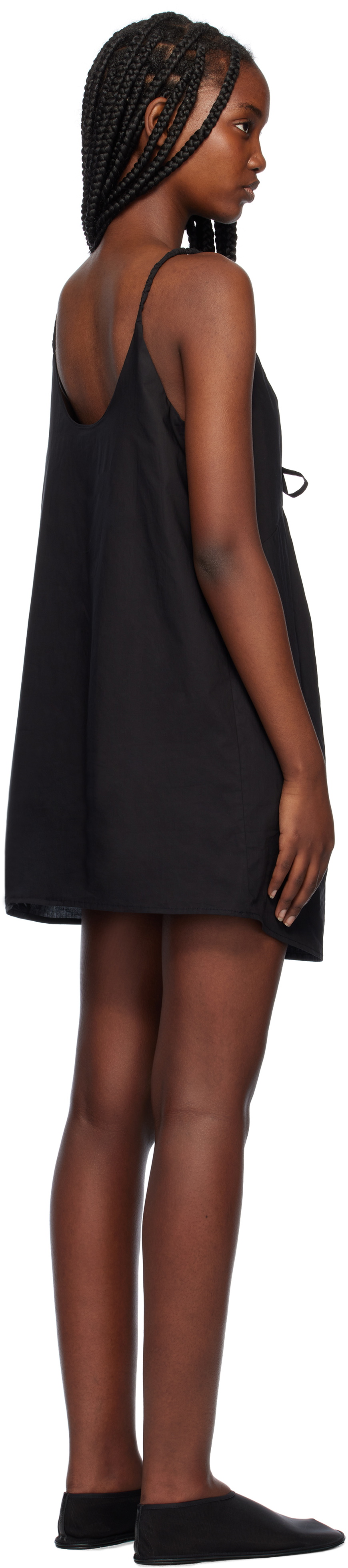 Deiji Studios Black Double V Minidress