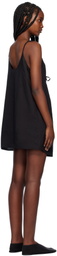 Deiji Studios Black Double V Minidress