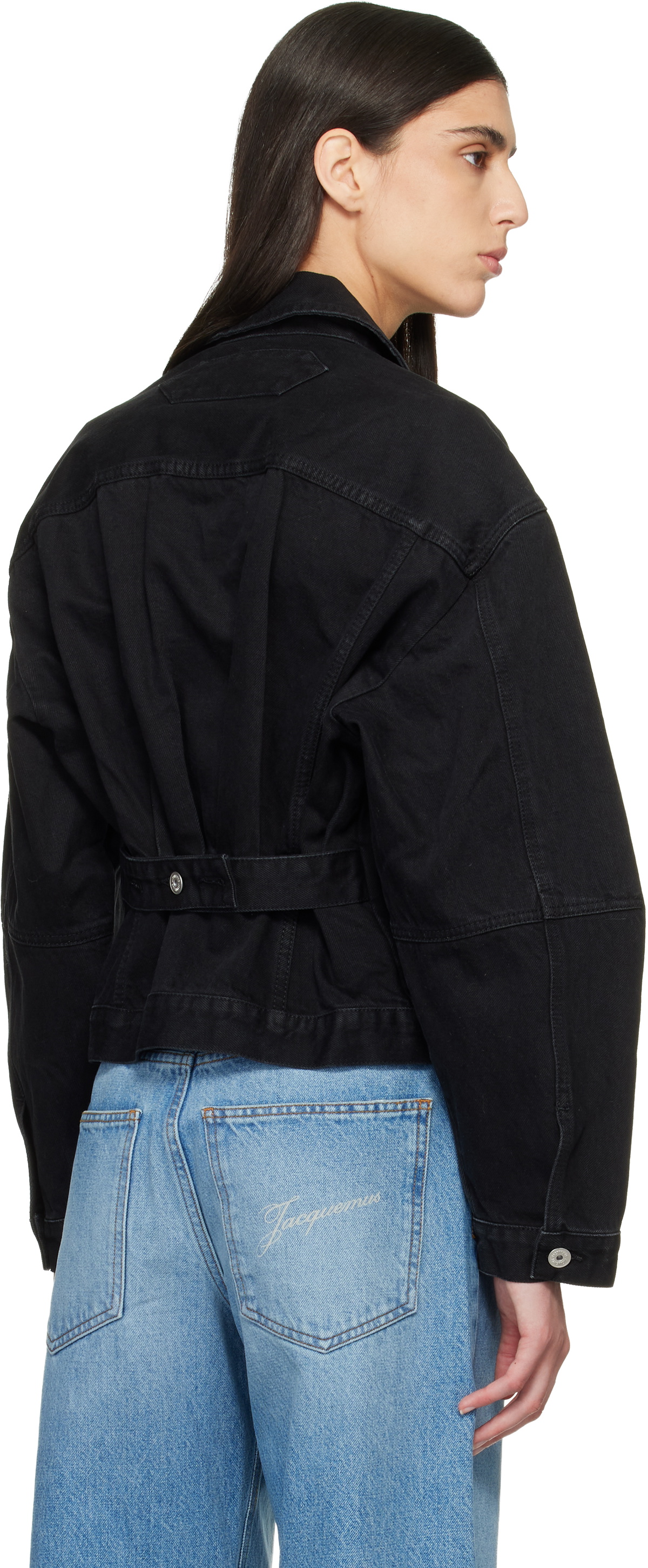 JACQUEMUS Black Le Paysan 'The de-Nîmes' Denim Jacket