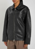 Esse Studios Pelle Textured Leather Jacket Black