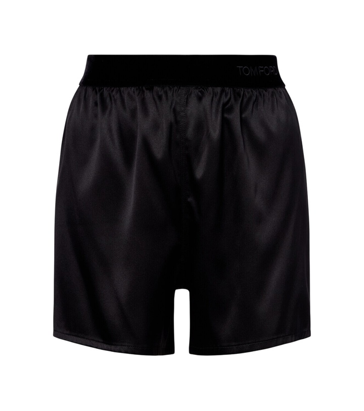 Photo: Tom Ford High-rise silk-blend satin shorts