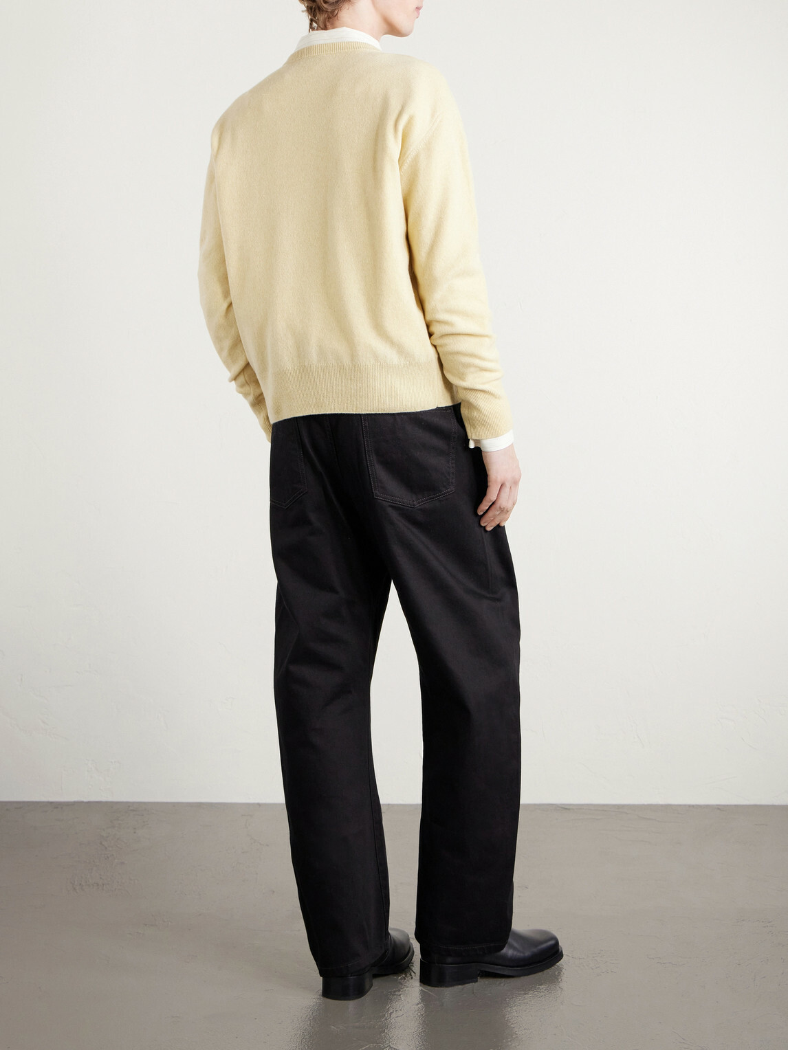 LEMAIRE - Cashmere and Wool-Blend Sweater - Yellow