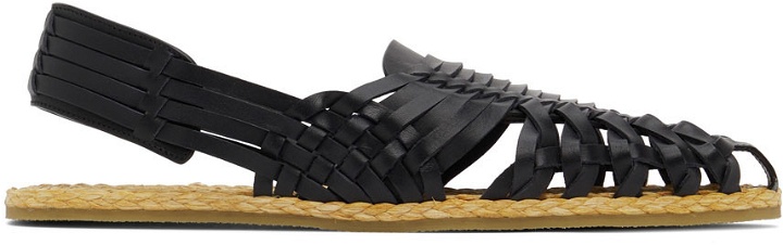 Photo: Saint Laurent Black Leather Sandals