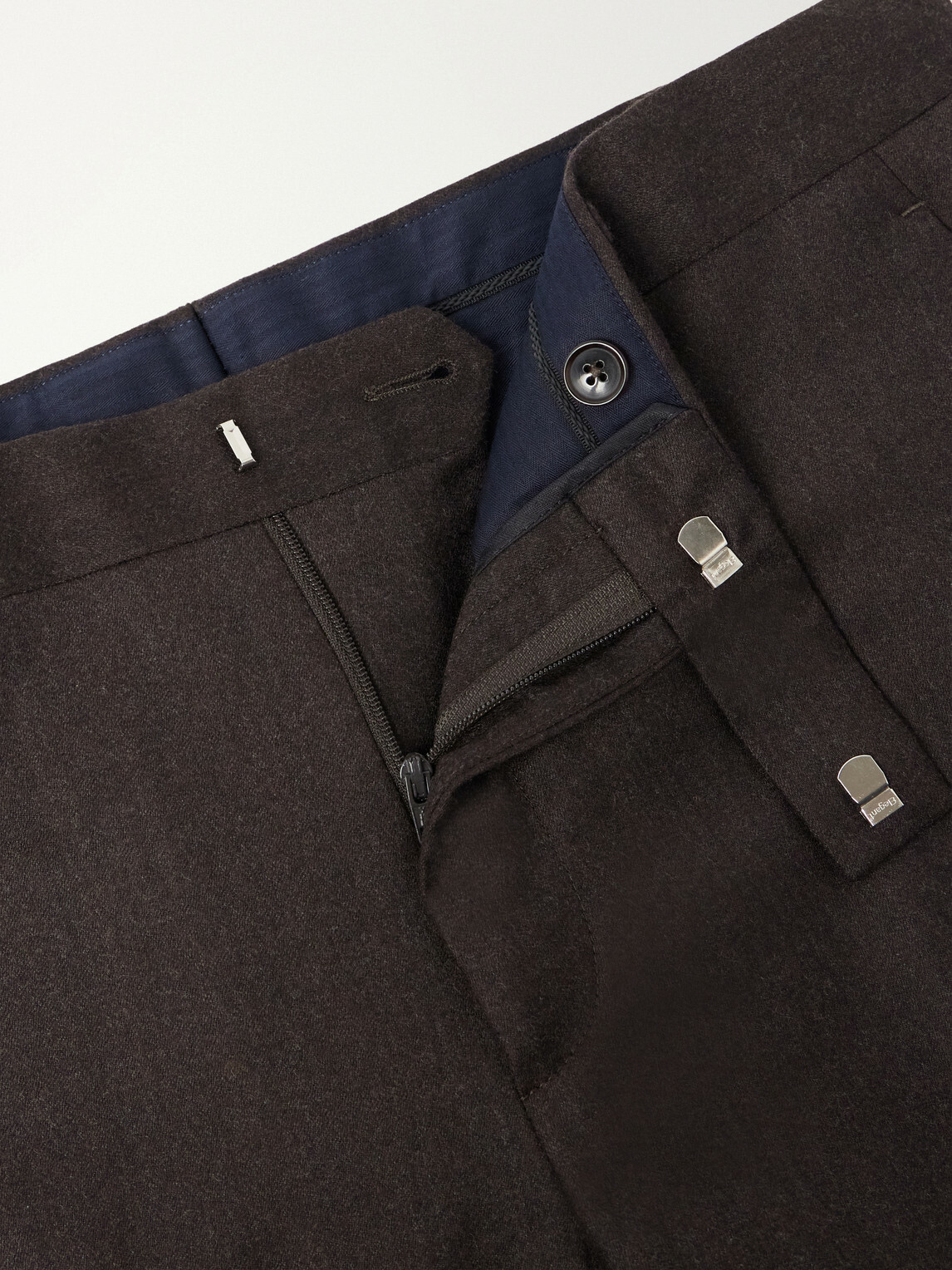 Paul Smith - Straight-Leg Wool and Cashmere-Blend Flannel Trousers - Brown