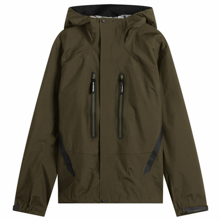 Photo: and wander Men's 2.5L Hiker Rain Jacket in Dark Khaki