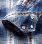 Engineered Garments - Embroidered Checked Cotton Shirt - Blue