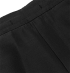 Dunhill - Black Wide-Leg Split-Hem Silk and Virgin Wool-Blend Trousers - Black