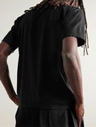 UNDERCOVER - Flocked Cotton-Jersey T-Shirt - Black