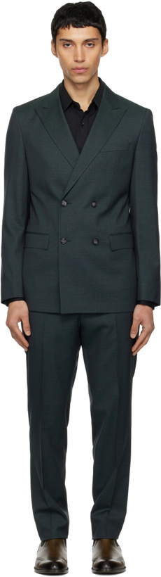 Photo: BOSS Gray Slim-Fit Virgin Wool Suit