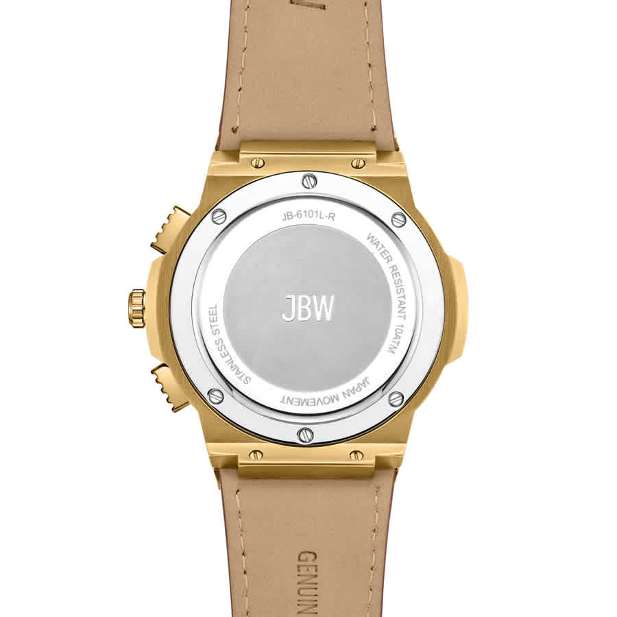JBW Saxon GMT Quartz Gold Dial Unisex Watch JB-6101L-R