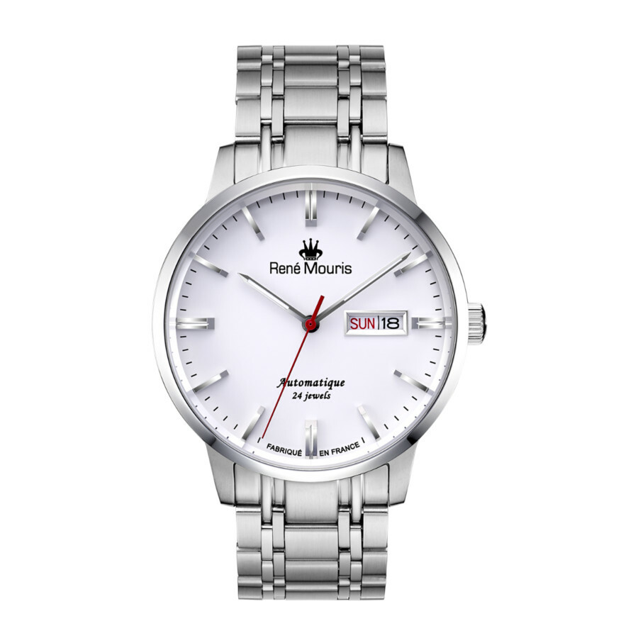 Rene Mouris Noblesse Automatic White Dial Mens Watch 10107RM1