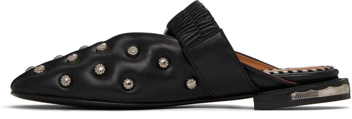 Toga Pulla Black Studded Slippers