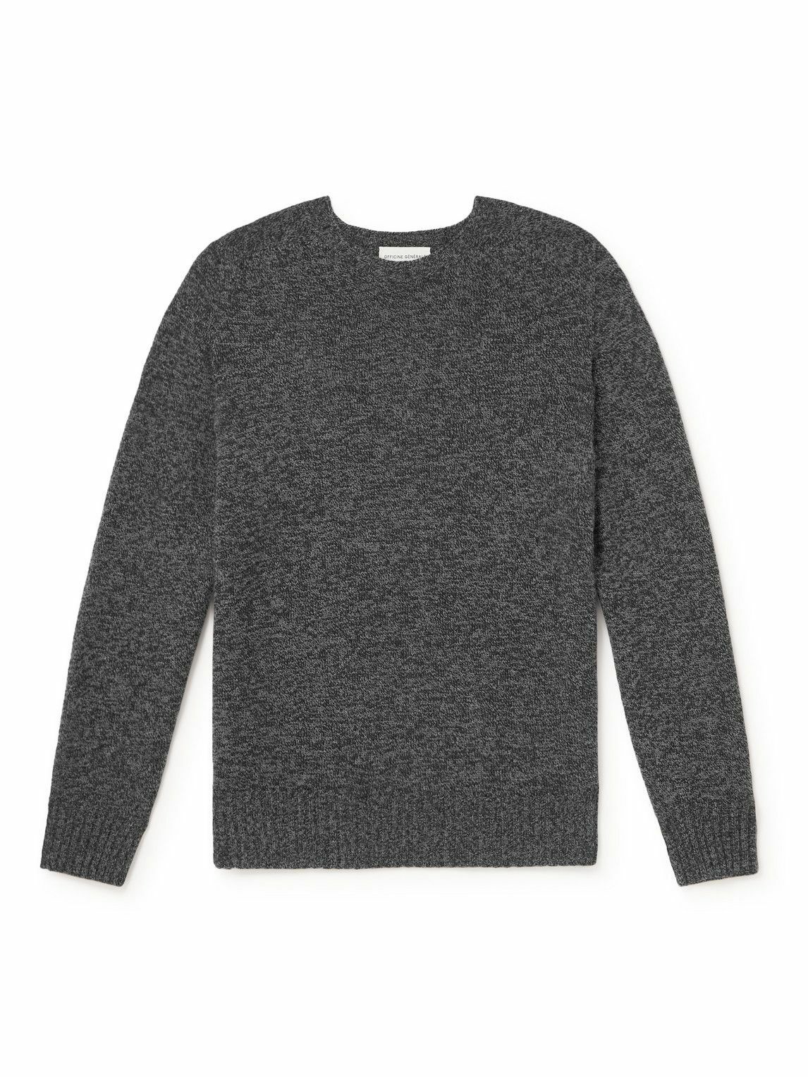 Officine Générale - Merino Wool and Cashmere-Blend Sweater - Gray ...