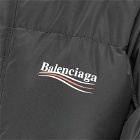 Balenciaga Men's Political Campaign Puffer Jacket in Black