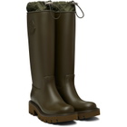 Moncler Khaki Kickstream High Rain Boots