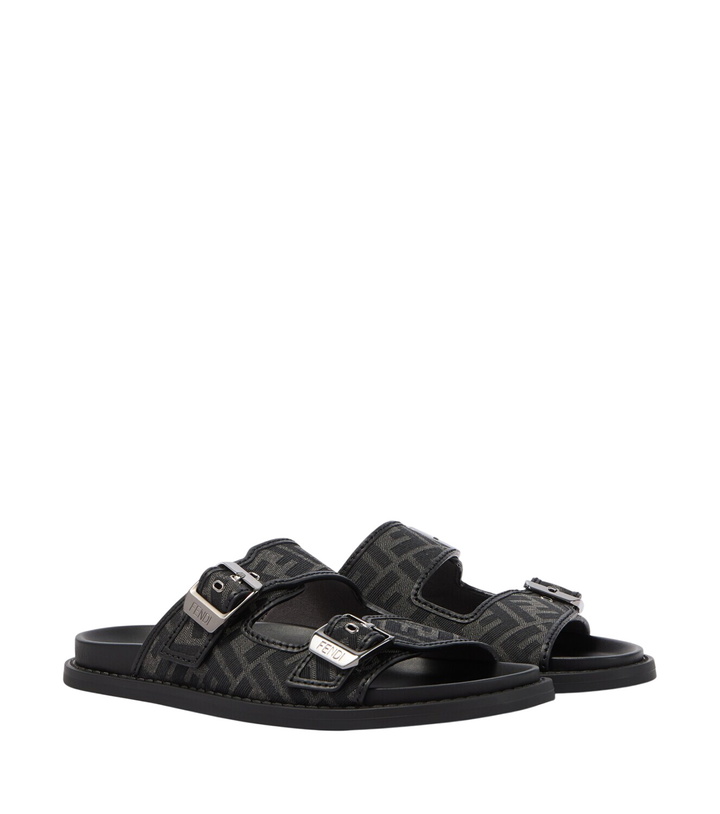 Photo: Fendi Fendi Feel FF Zucca jacquard slides