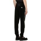 Versace Jeans Couture Black Velour Logo Track Pants