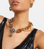 Rabanne XL Link embellished chain necklace