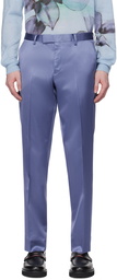 Paul Smith Blue Straight-Leg Trousers