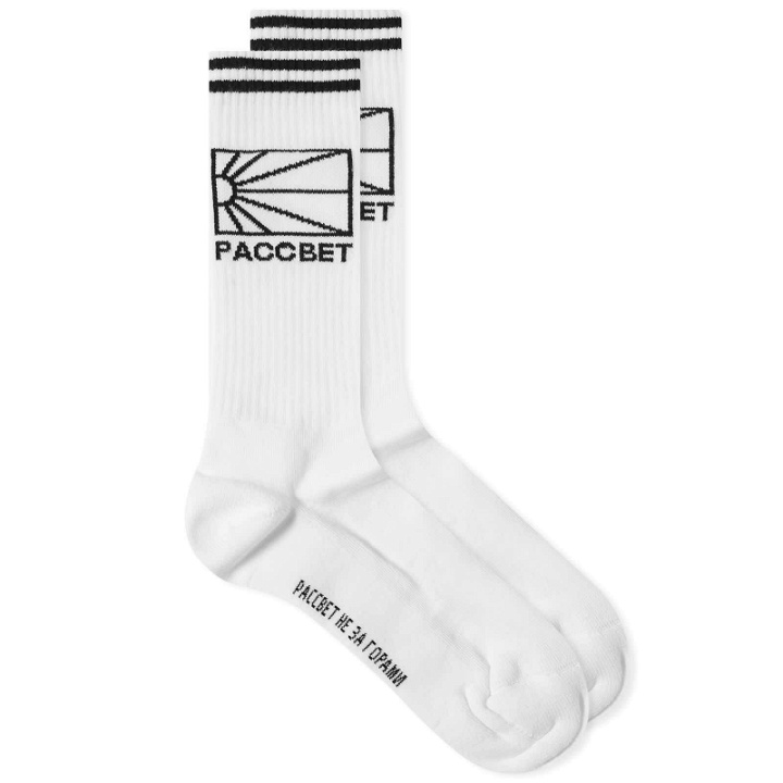 Photo: PACCBET Men's Logo Socks in White