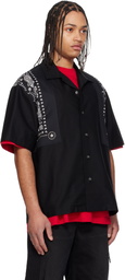 mastermind JAPAN Black Bandana Short Sleeve Shirt