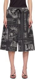 LU'U DAN Gray BBall Shorts