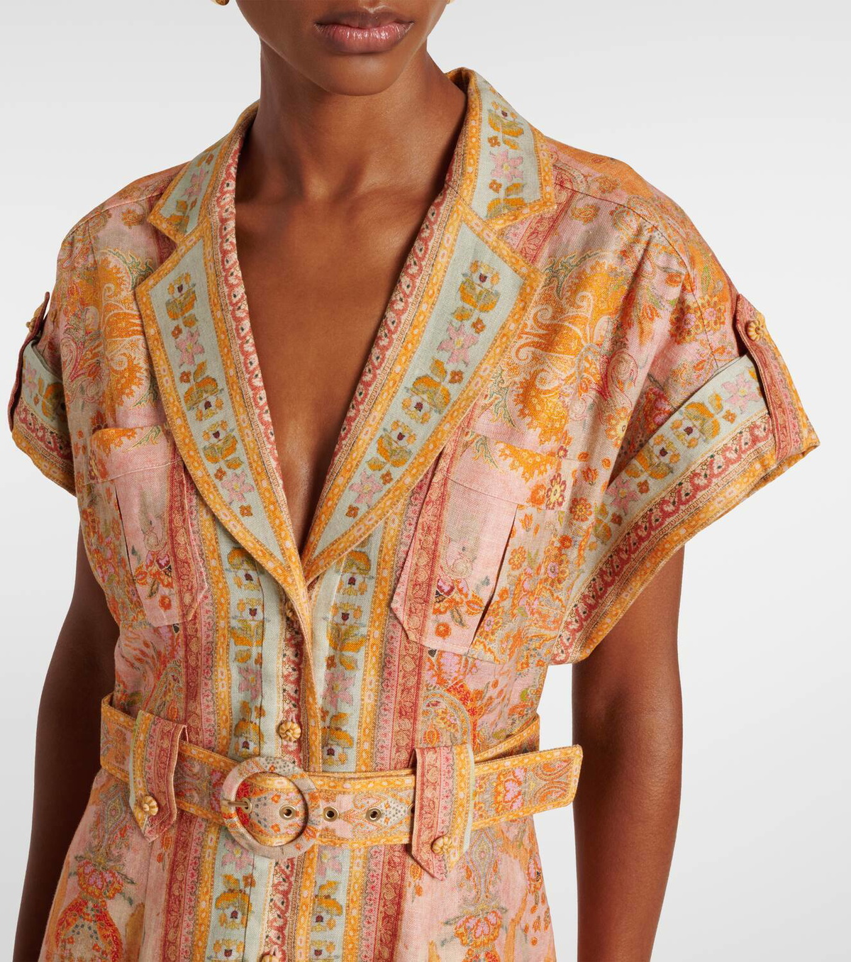 【Zimmermann】Acacia belted linen shirt dress Zimmermann Acacia belted linen shirt dress Zimmermann