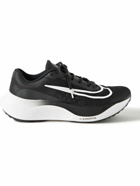 Nike Running - Zoom Fly 5 Rubber-Trimmed Mesh Sneakers - Black