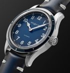 Montblanc - 1858 Automatic 40mm Stainless Steel and Leather Watch, Ref. No. 126758 - Blue