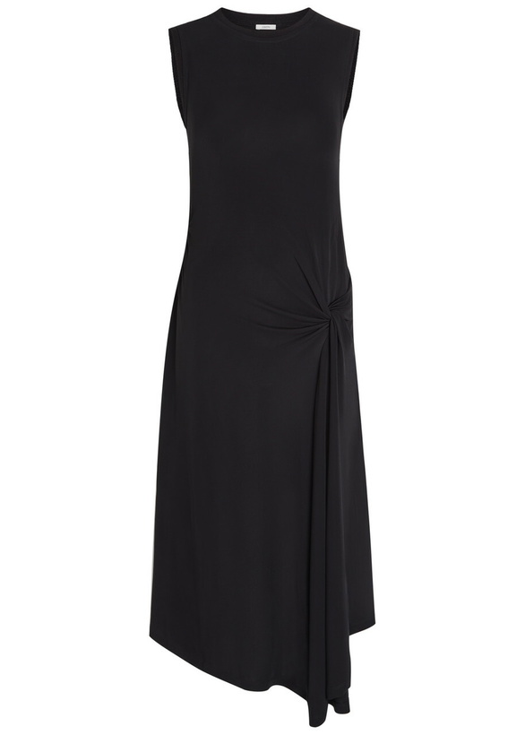 Photo: Joseph Cheikh Asymmetric Crepe-jersey Midi Dress Black