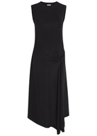 Joseph Cheikh Asymmetric Crepe-jersey Midi Dress Black