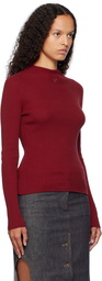 Courrèges Red Long Sleeved Solar Sweater