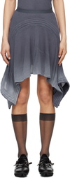 Kiko Kostadinov Navy Celritatem Padded Midi Skirt