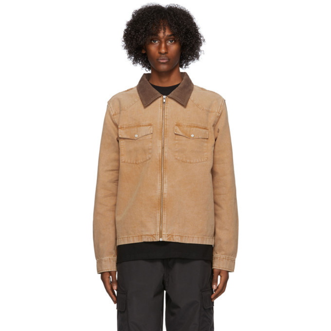 Photo: Stussy Tan Canvas Washed Work Shirt Jacket