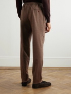 Rubinacci - Leisure Straight-Leg Pleated Wool-Flannel Trousers - Brown