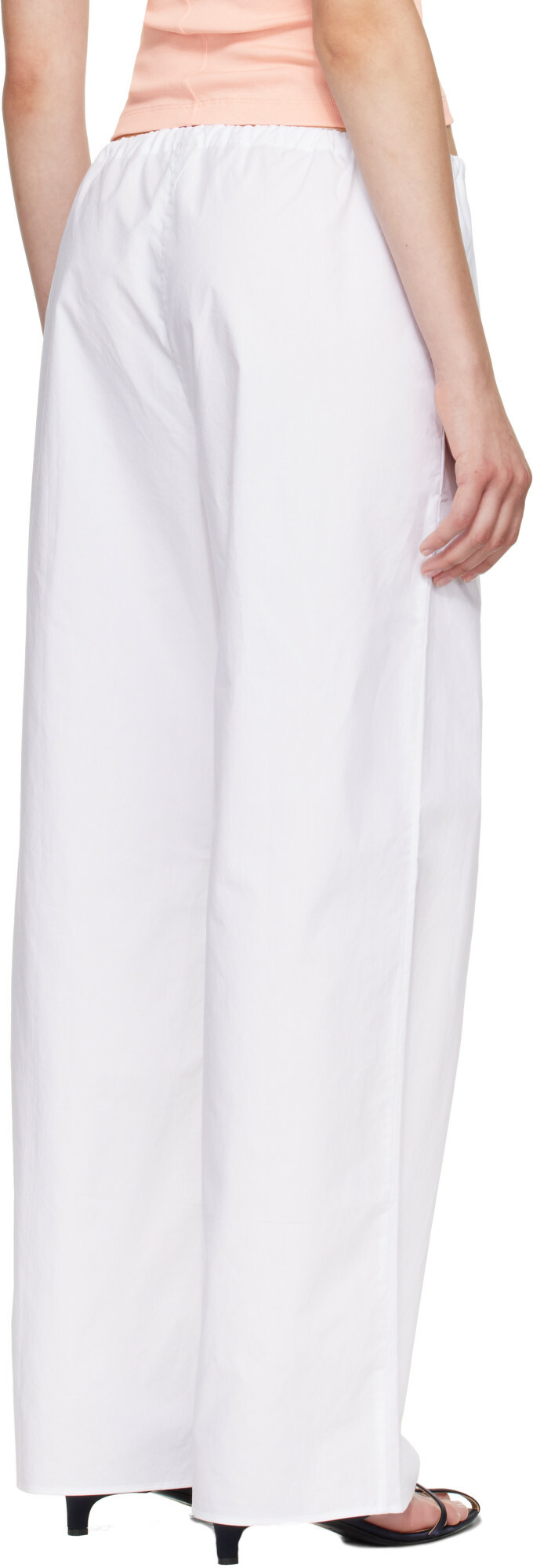 FLORE FLORE White Josephine Lengthened Trousers