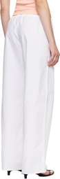FLORE FLORE White Josephine Lengthened Trousers