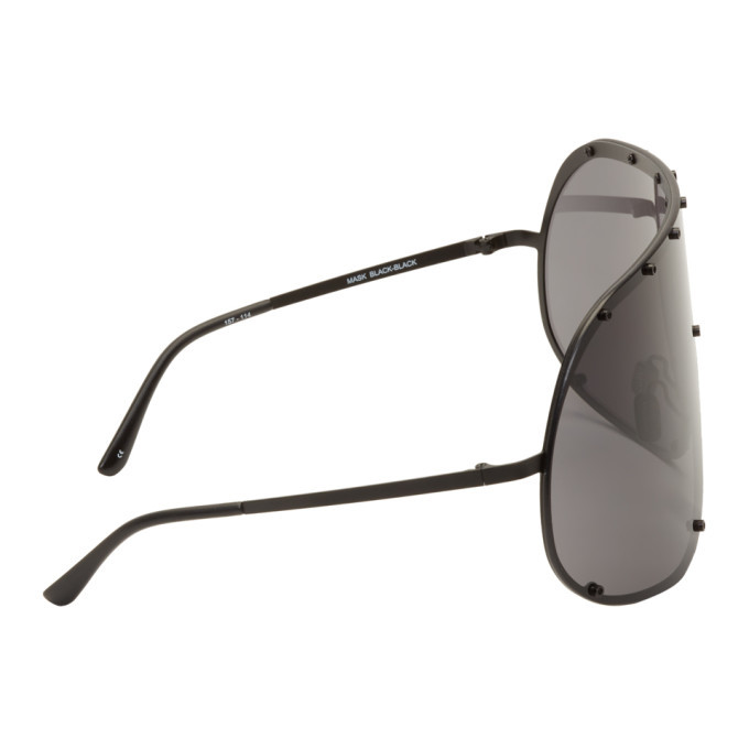 Rick Owens Black Shield Sunglasses
