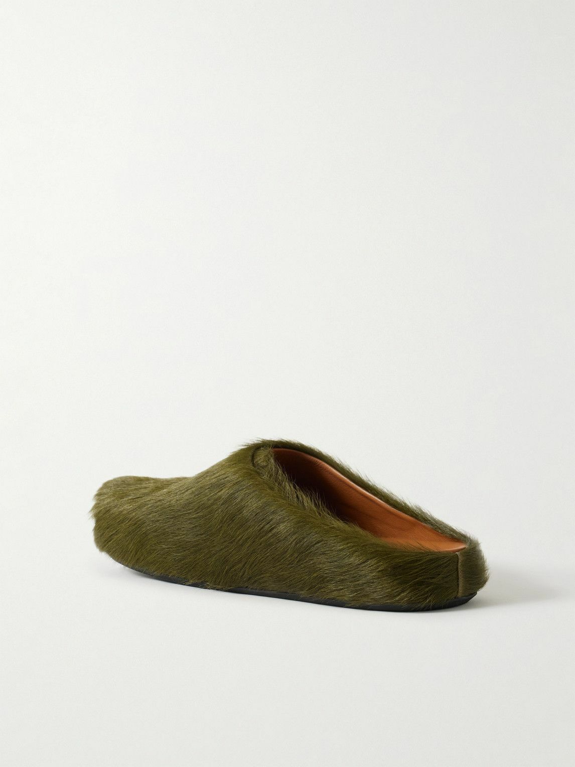 Marni - Fussbett Calf Hair Slippers - Green