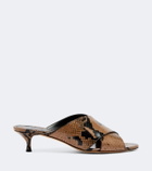 Le Monde Béryl Luca snake-effect leather mules