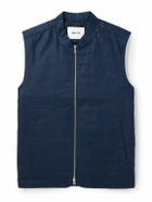 NN07 - Cafu 1454 Padded Linen Gilet - Blue