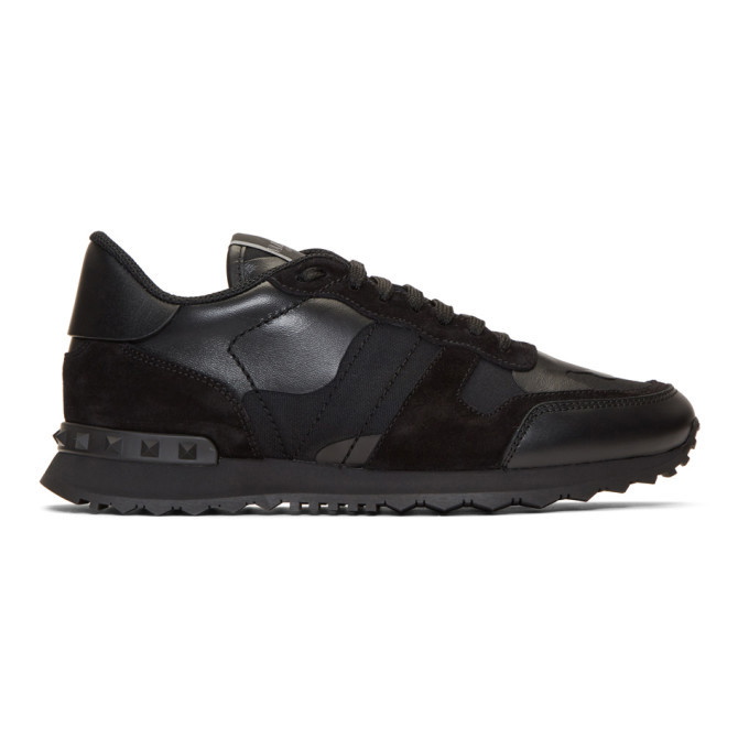 Photo: Valentino Black Valentino Garavani Camo Rockrunner Sneakers