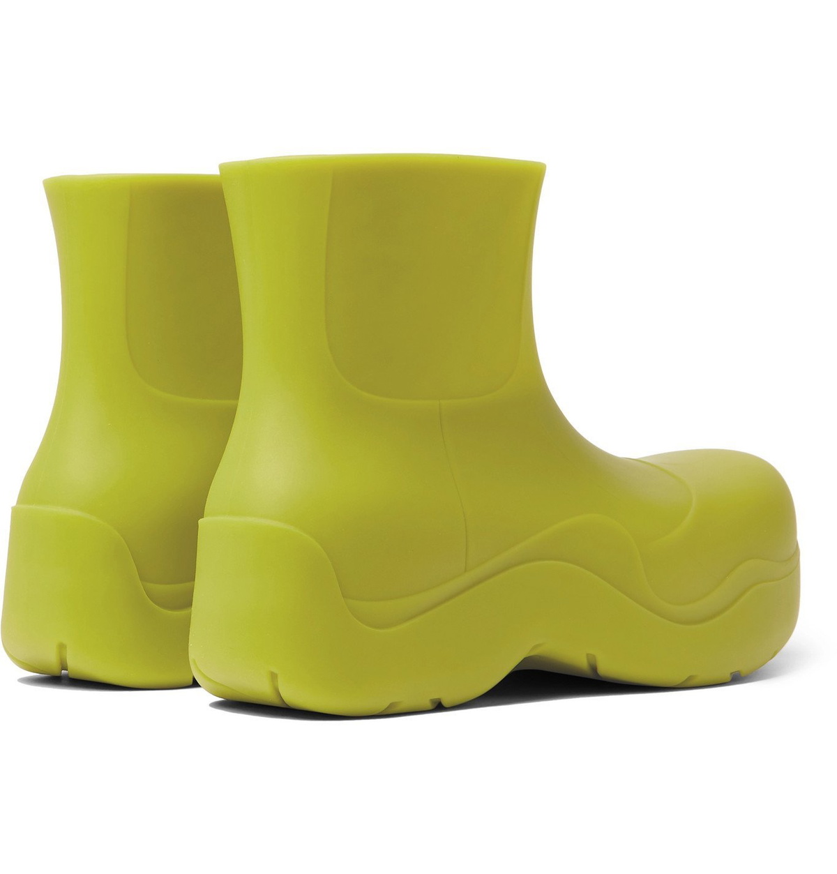 【送料&関税込】Bottega Veneta Puddle Rubber Boots BOTTEGA VENETA Rubber Puddle Ankle Boots Yellow / Orange