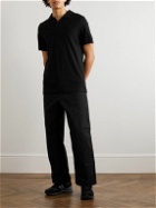 NN07 - Ross Cotton and Modal-Blend Polo Shirt - Black