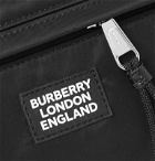 Burberry - Logo-Appliquéd Leather-Trimmed ECONYL Belt Bag - Black