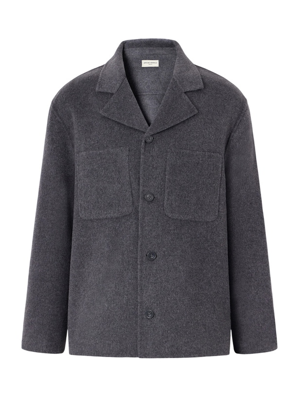 Photo: Officine Générale - Hayri Brushed-Wool Overshirt - Gray