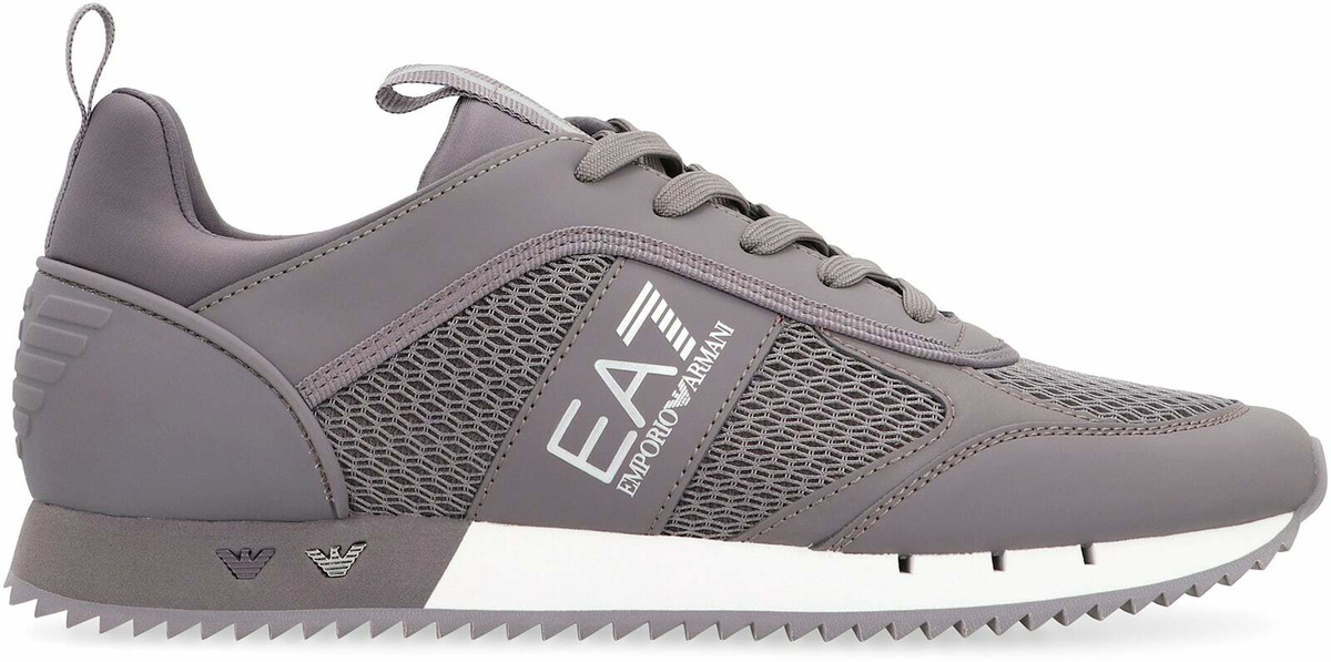 EA7 Mesh And Vegan Leather Low-top Sneakers