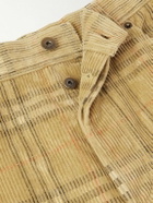 Burberry - Straight-Leg Checked Cotton-Corduroy Trousers - Neutrals