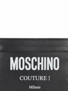 MOSCHINO - Logo Print Leather Card Holder