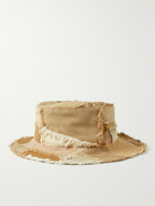 Gallery Dept. - Rodman Patchwork Distressed Recycled Cotton-Canvas Bucket Hat - Neutrals